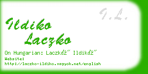 ildiko laczko business card